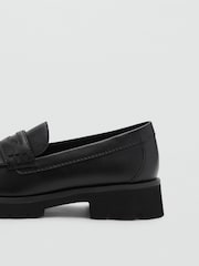 Mango Black Classic School Loafers - Image 5 of 7