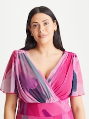 Scarlett & Jo Pink Isabelle Angel Sleeve Maxi Dress - Image 4 of 4