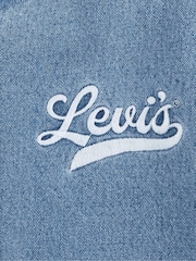 Levi's® Blue 100% Cotton Varsity Denim Logo Bomber Jacket With Tipping Detail - Image 7 of 7