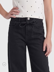 ONLY KIDS Black Regular Waist Straight Leg Jeans With Tie Belt - Image 4 of 8