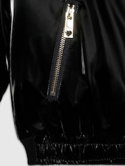 River Island Black Fur Padded Bomber Jacket - Image 4 of 4