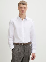 River Island White Long Sleeve Slim Fit Formal Shirts 2 Pack - Image 1 of 3