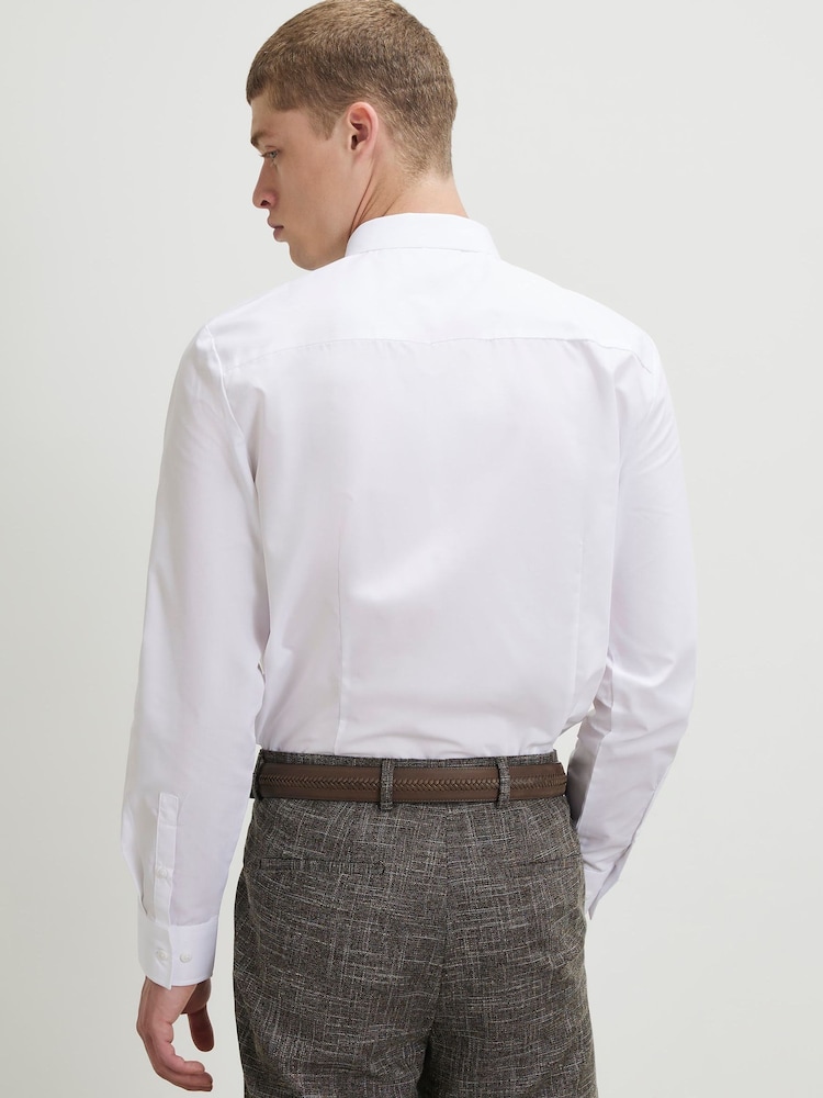 River Island White Long Sleeve Slim Fit Formal Shirts 2 Pack - Image 3 of 3
