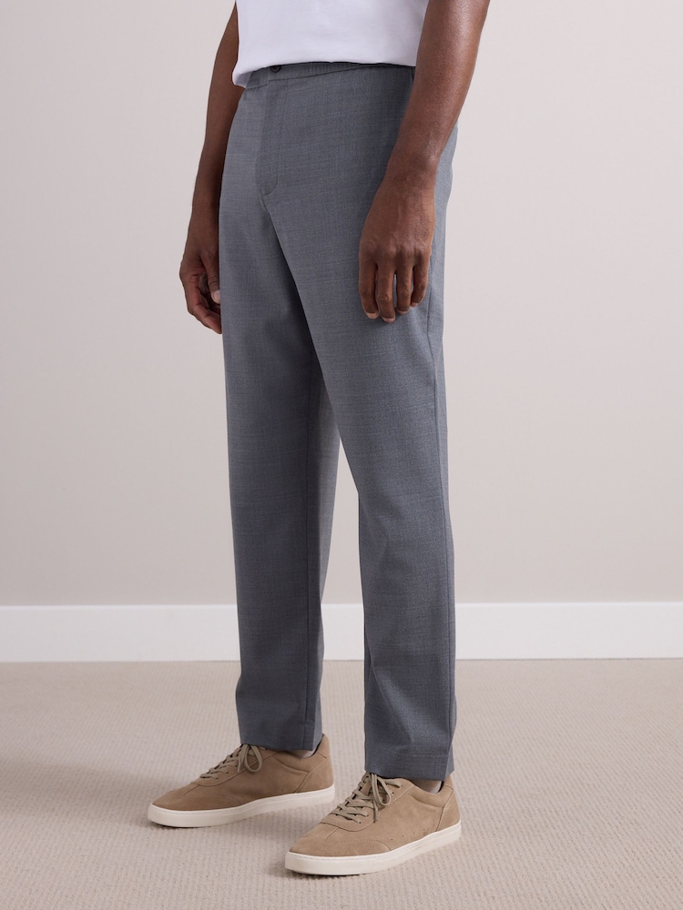 Gris - Pantalones elegantes con diseño texturizado de alto contenido en lana y cintura elástica - Imagen 1 de 10 Gris - Pantalones elegantes con diseño texturizado de alto contenido en lana y cintura elástica - Imagen 1 de 10