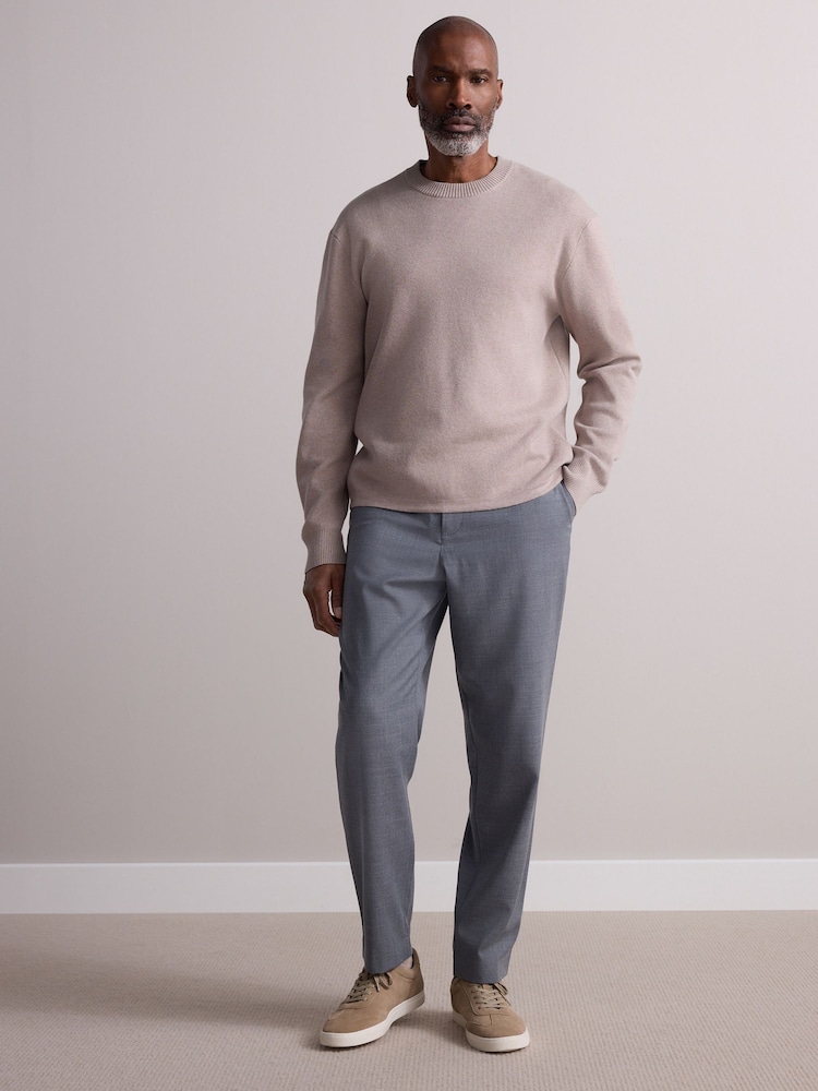 Gris - Pantalones elegantes con diseño texturizado de alto contenido en lana y cintura elástica - Imagen 2 de 10 Gris - Pantalones elegantes con diseño texturizado de alto contenido en lana y cintura elástica - Imagen 2 de 10