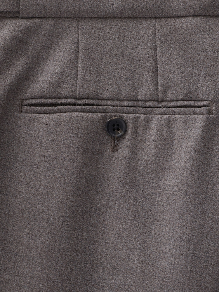 Таупе - Wool Rich Smart Textured Trousers With Side Adjusters - Image 10 of 11