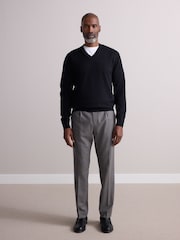 Таупе - Wool Rich Smart Textured Trousers With Side Adjusters - Image 2 of 11