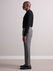 Таупе - Wool Rich Smart Textured Trousers With Side Adjusters - Image 4 of 11