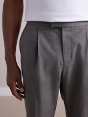 Таупе - Wool Rich Smart Textured Trousers With Side Adjusters - Image 5 of 11