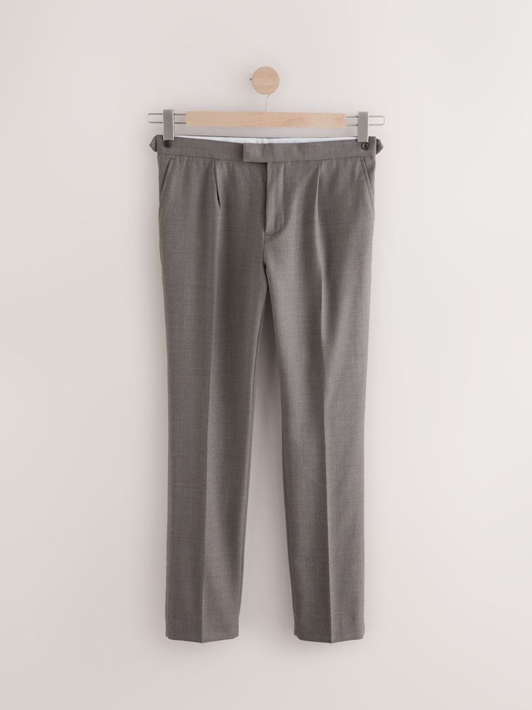 Таупе - Wool Rich Smart Textured Trousers With Side Adjusters - Image 7 of 11