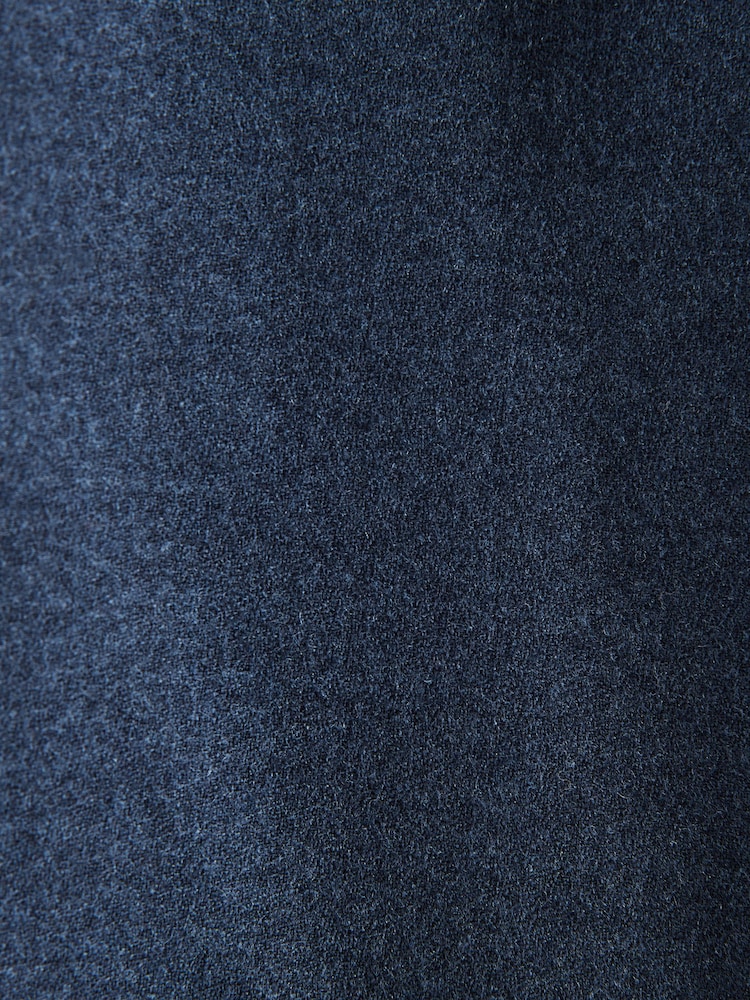 Navy Elasticated Waist Wool Rich Textured Formal Trousers - Image 9 of 9 Navy Elasticated Waist Wool Rich Textured Formal Trousers - Image 9 of 9