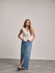 JD Williams Blue Maxi Skirt - Image 1 of 4