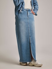 JD Williams Blue Maxi Skirt - Image 3 of 4