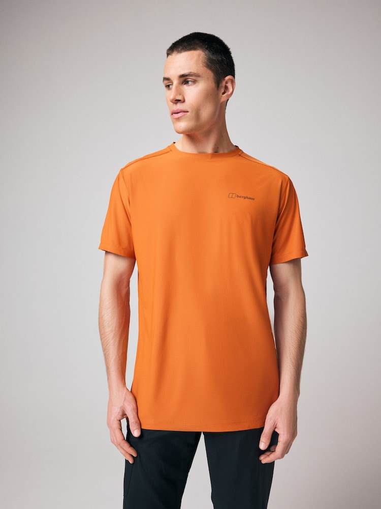 Berghaus Orange 24/7 Tech Basecrew T-Shirt - Image 1 of 5 Berghaus Orange 24/7 Tech Basecrew T-Shirt - Image 1 of 5