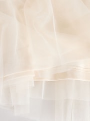 Ecru White Tiered Mesh & Lace Flower Girl Dress (3-16yrs) - Image 8 of 8