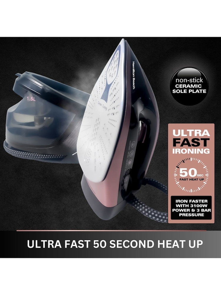 Hamilton Beach Black  Bronze Pro Care Steam Generator Iron - Image 8 of 8
