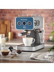 Russell Hobbs Ocean Blue Distinctions Espresso Coffee Machine - Image 1 of 6