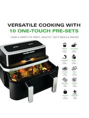 Hamilton Beach Black Silver Vision Cook 9L Dual Air Fryer - Image 4 of 6