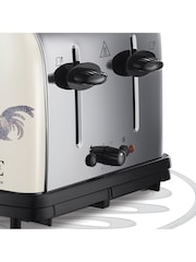 Russell Hobbs Cream Emma Bridgewater Rise & Shine 4 Slice Toaster - Image 3 of 6
