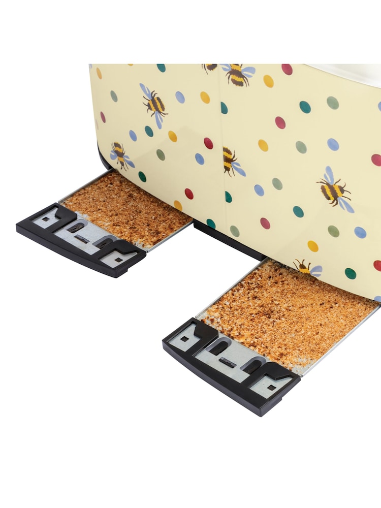Russell Hobbs Cream Emma Bridgewater Bumble Bee Polka Dot 4 Slice Toaster - Image 6 of 6