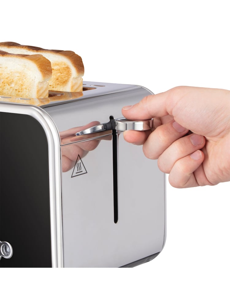 Russell Hobbs Black Distinctions 2 slice Toaster - Image 2 of 8