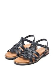 Moda in Pelle SH Saddle Flat T-Bar Strap Sandals - Image 2 of 4