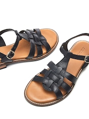Moda in Pelle SH Saddle Flat T-Bar Strap Sandals - Image 4 of 4