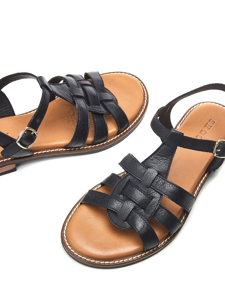 Moda in Pelle SH Saddle Flat T-Bar Strap Sandals - Image 4 of 4