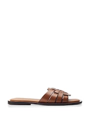Moda in Pelle SH Athol Woven Vamp Flat Mule Sandals - Image 1 of 4
