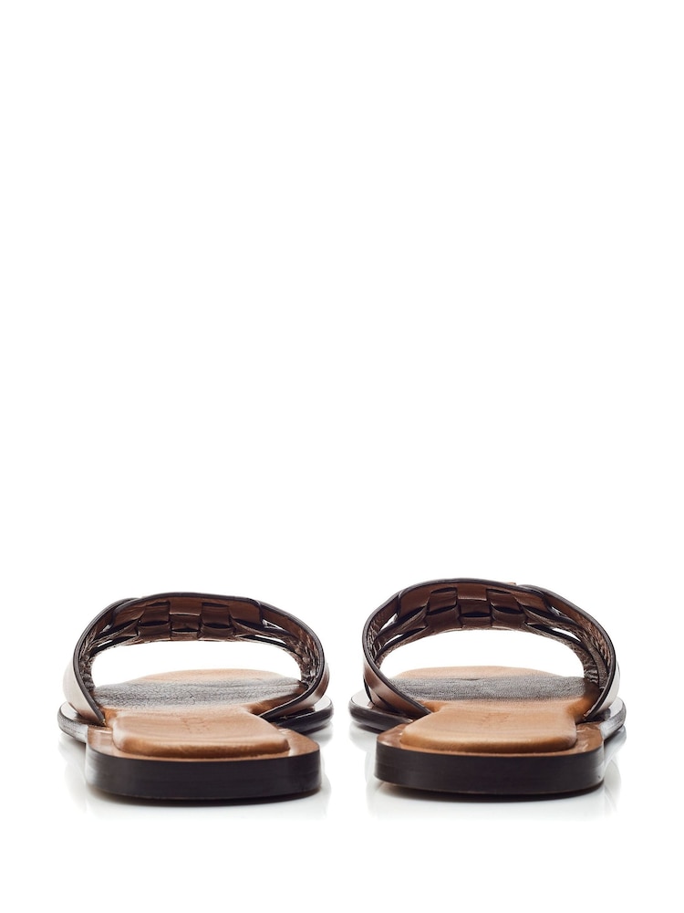 Moda in Pelle SH Athol Woven Vamp Flat Mule Sandals - Image 3 of 4