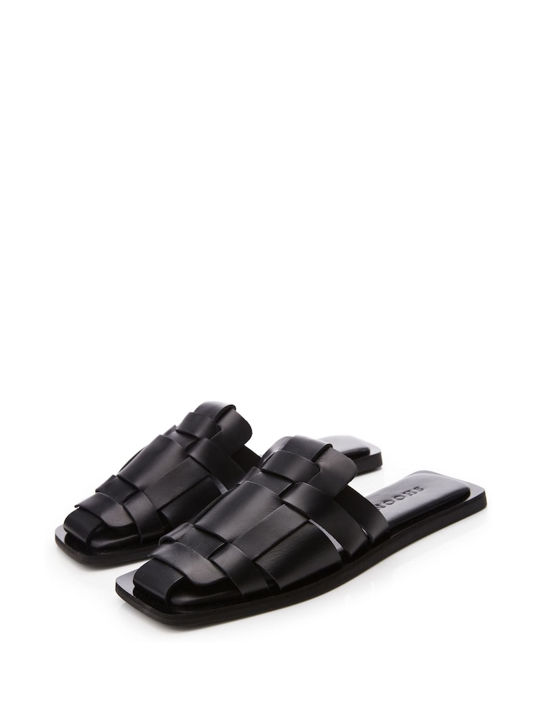 Moda in Pelle SH Akari Flat, Square Toe Woven Vamp Slides - Image 2 of 4