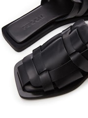 Moda in Pelle SH Akari Flat, Square Toe Woven Vamp Slides - Image 4 of 4