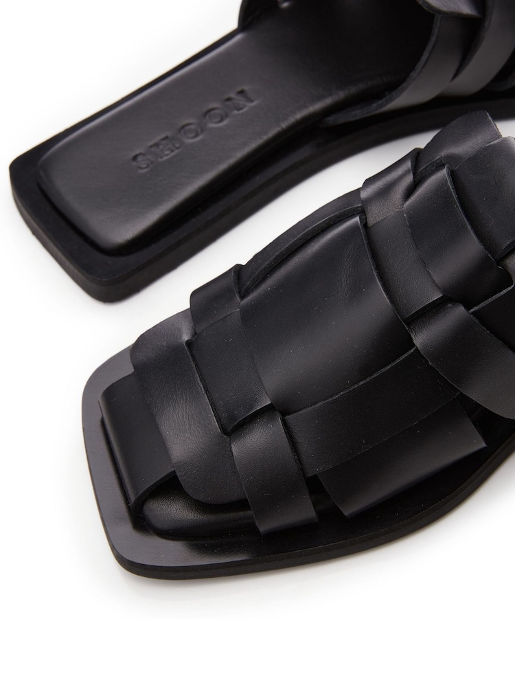 Moda in Pelle SH Akari Flat, Square Toe Woven Vamp Slides - Image 4 of 4