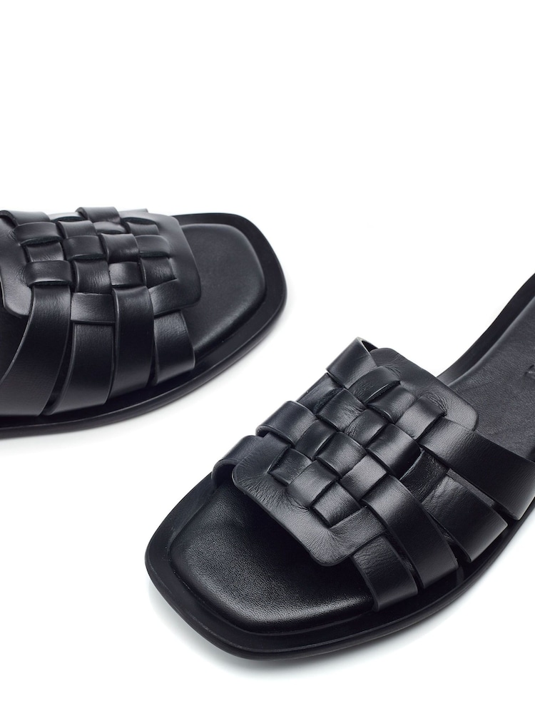 Moda in Pelle SH Athol Woven Vamp Flat Mule Sandals - Image 4 of 4