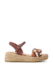 Moda in Pelle SH Adrienne Padded Woven Vamp Espadrille  Sandals - Image 1 of 4
