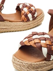 Moda in Pelle SH Adrienne Padded Woven Vamp Espadrille  Sandals - Image 4 of 4