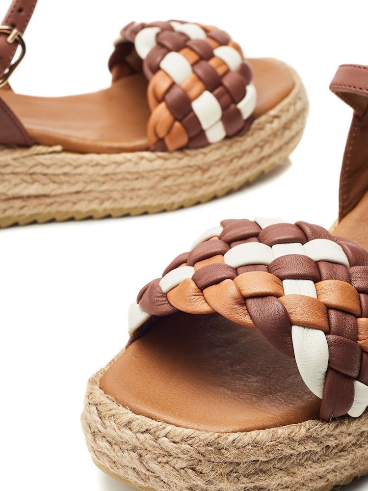 Moda in Pelle SH Adrienne Padded Woven Vamp Espadrille  Sandals - Image 4 of 4