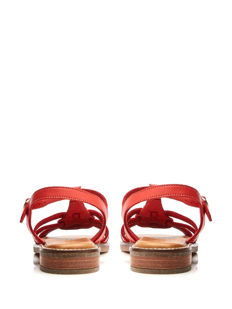 Moda in Pelle SH Saddle Flat T-Bar Strap Sandals - Image 2 of 3