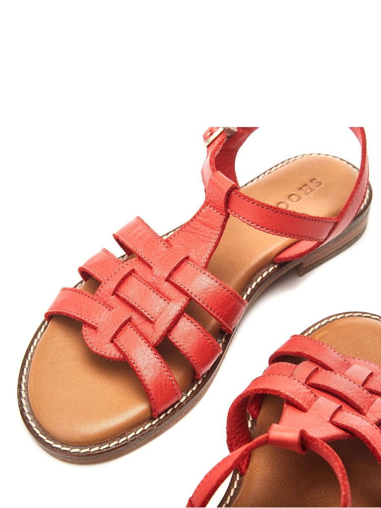 Moda in Pelle SH Saddle Flat T-Bar Strap Sandals - Image 3 of 3