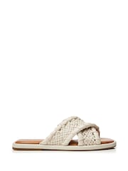 Moda in Pelle SH Scope Plaited Vamp X over Vamp Flat Mule Sandals - Image 1 of 4