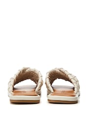 Moda in Pelle SH Scope Plaited Vamp X over Vamp Flat Mule Sandals - Image 3 of 4