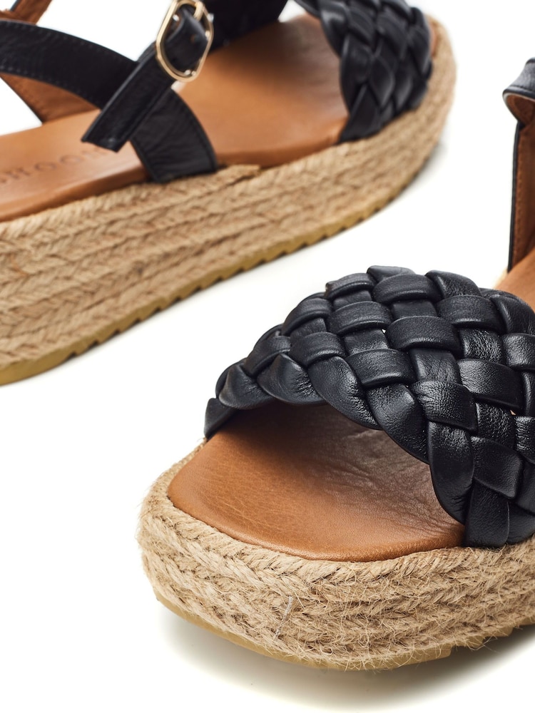 Moda in Pelle SH Adrienne Padded Woven Vamp Espadrille  Sandals - Image 4 of 4
