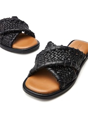 Moda in Pelle SH Scope Plaited Vamp X over Vamp Flat Mule Sandals - Image 4 of 4