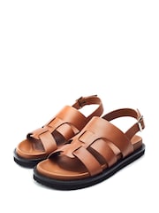Moda in Pelle SH Lonnie Sling Back T-Strap Sandals - Image 2 of 4