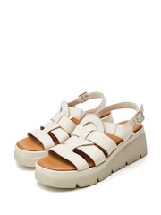 Moda in Pelle SH Strake T-Strap Fisherman Sandals on Medium  Wedges - Image 2 of 4