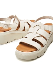 Moda in Pelle SH Strake T-Strap Fisherman Sandals on Medium  Wedges - Image 4 of 4