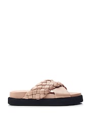 Moda in Pelle Shoon Aimee X Over Plaited Strap Footbed Mule - Image 1 of 4
