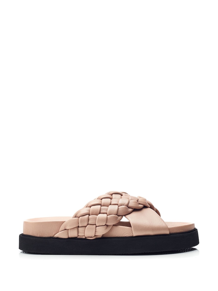 Moda in Pelle Shoon Aimee X Over Plaited Strap Footbed Mule - Image 1 of 4