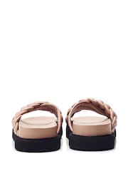Moda in Pelle Shoon Aimee X Over Plaited Strap Footbed Mule - Image 3 of 4