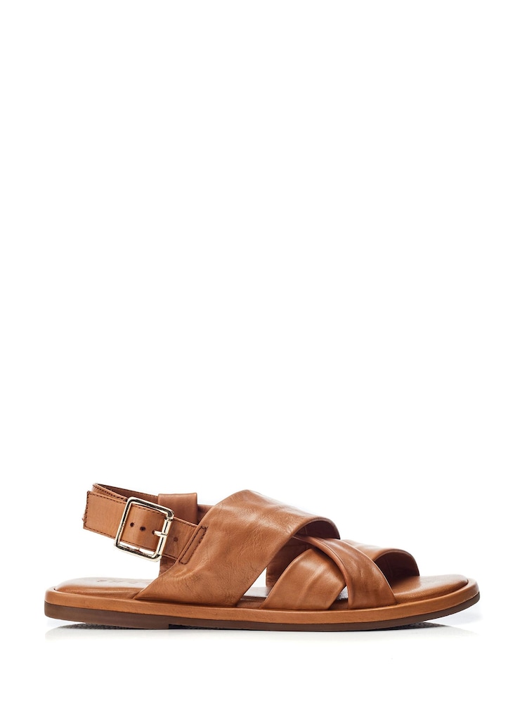 Moda in Pelle Natural SH Garda Wrapover Strap Sling Back Sandals - Image 1 of 4